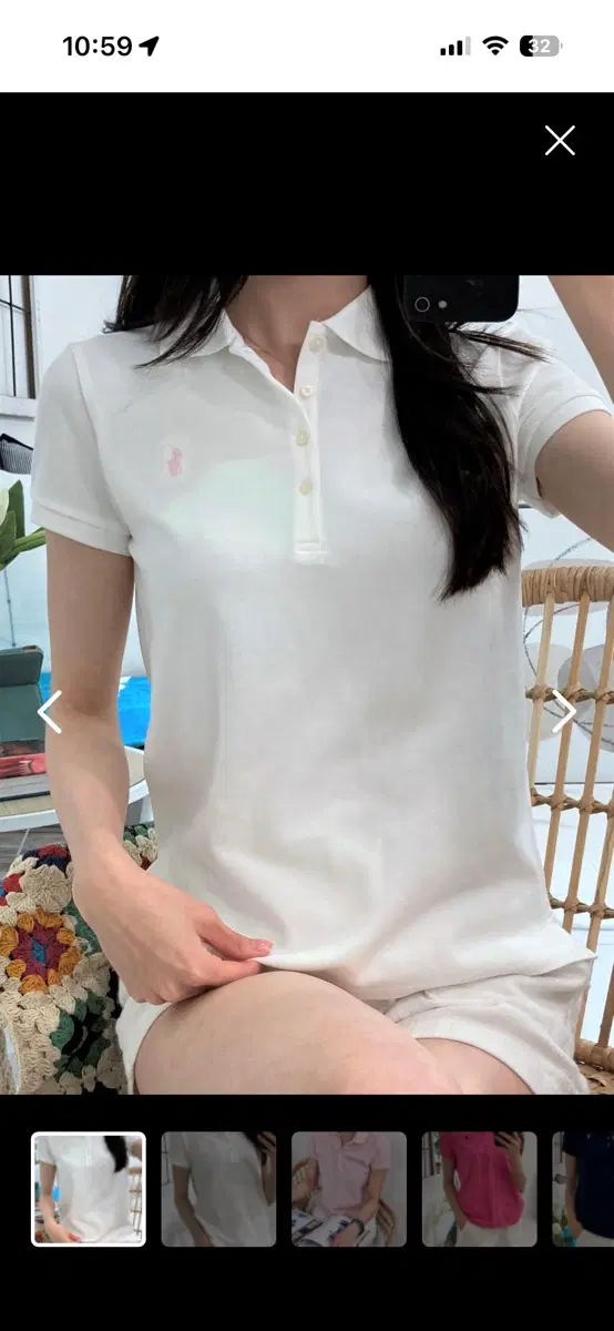 정품)폴로 랄프로렌 카라티 화이트