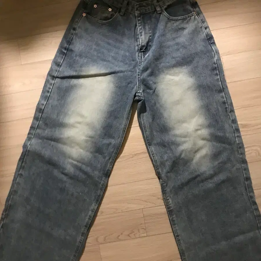 청바지 와이드 핏 데님 팬츠