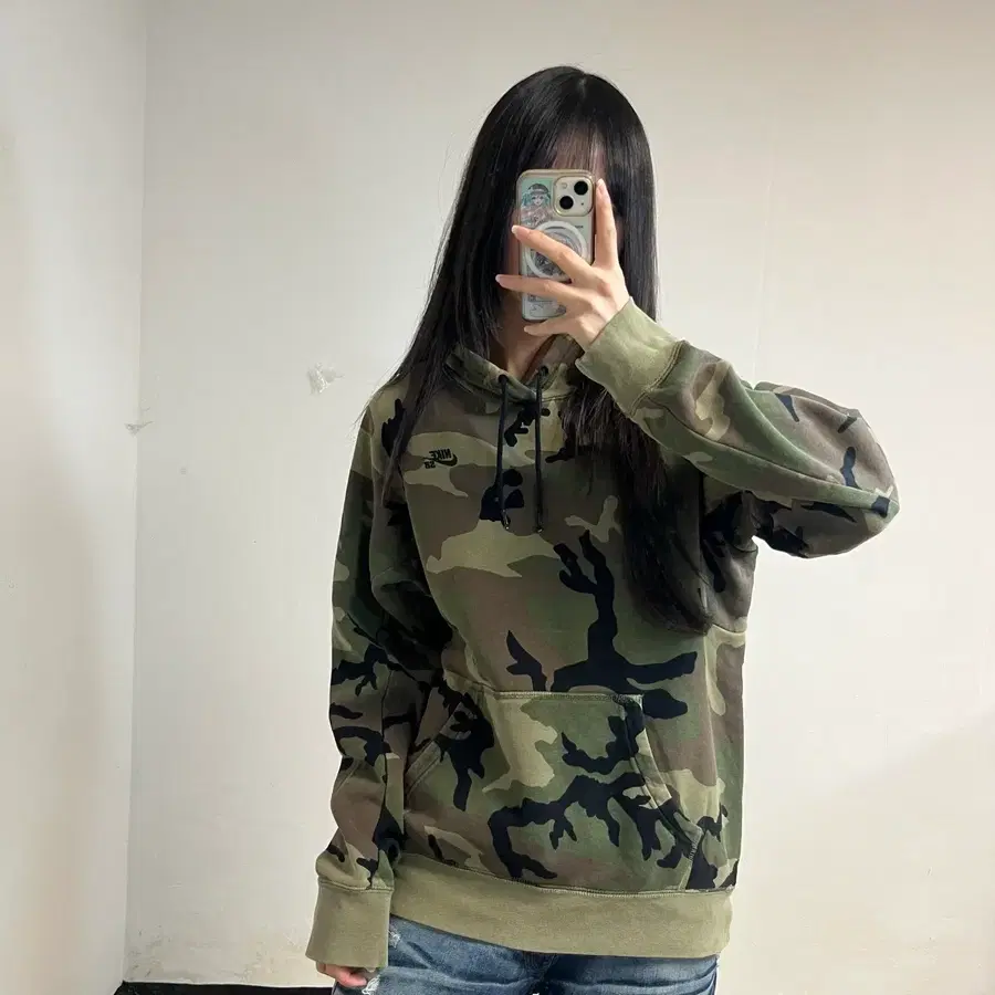 나이키 Sb 카모 후드티