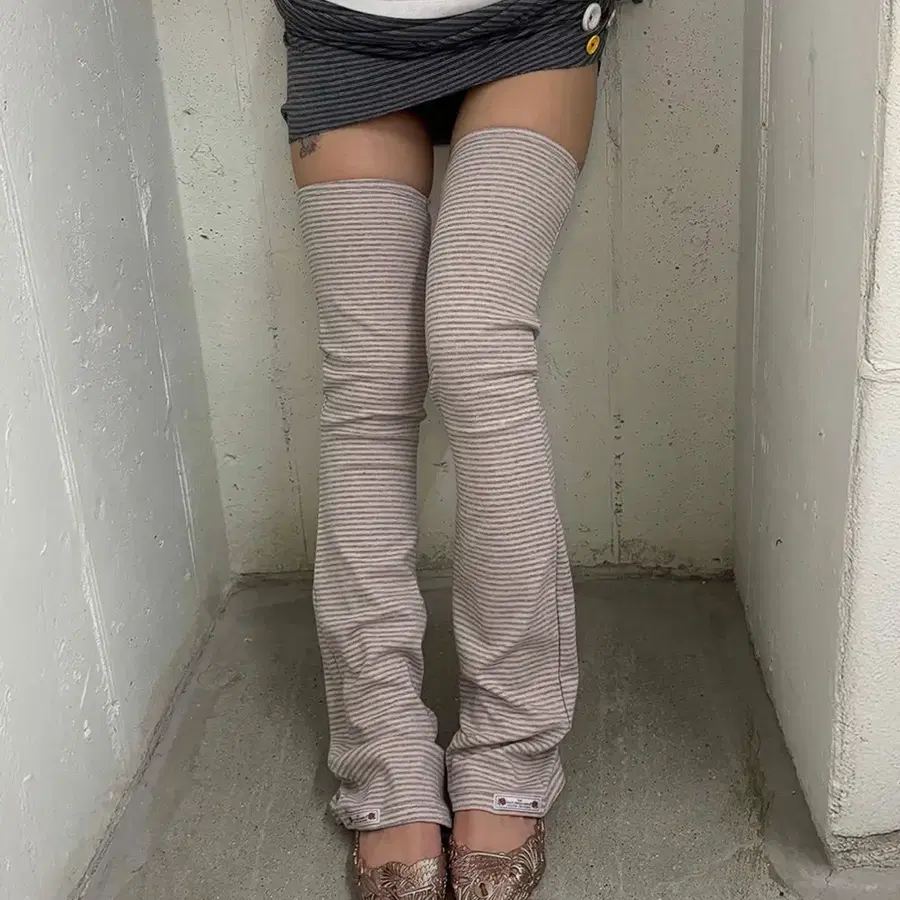 스컬프터 Everyday Stripe Leg Warmer Pink