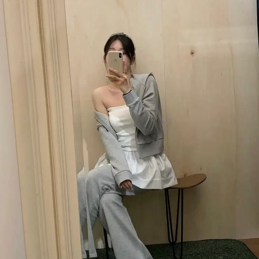 라플리에 라망 팬츠 그레이 택O