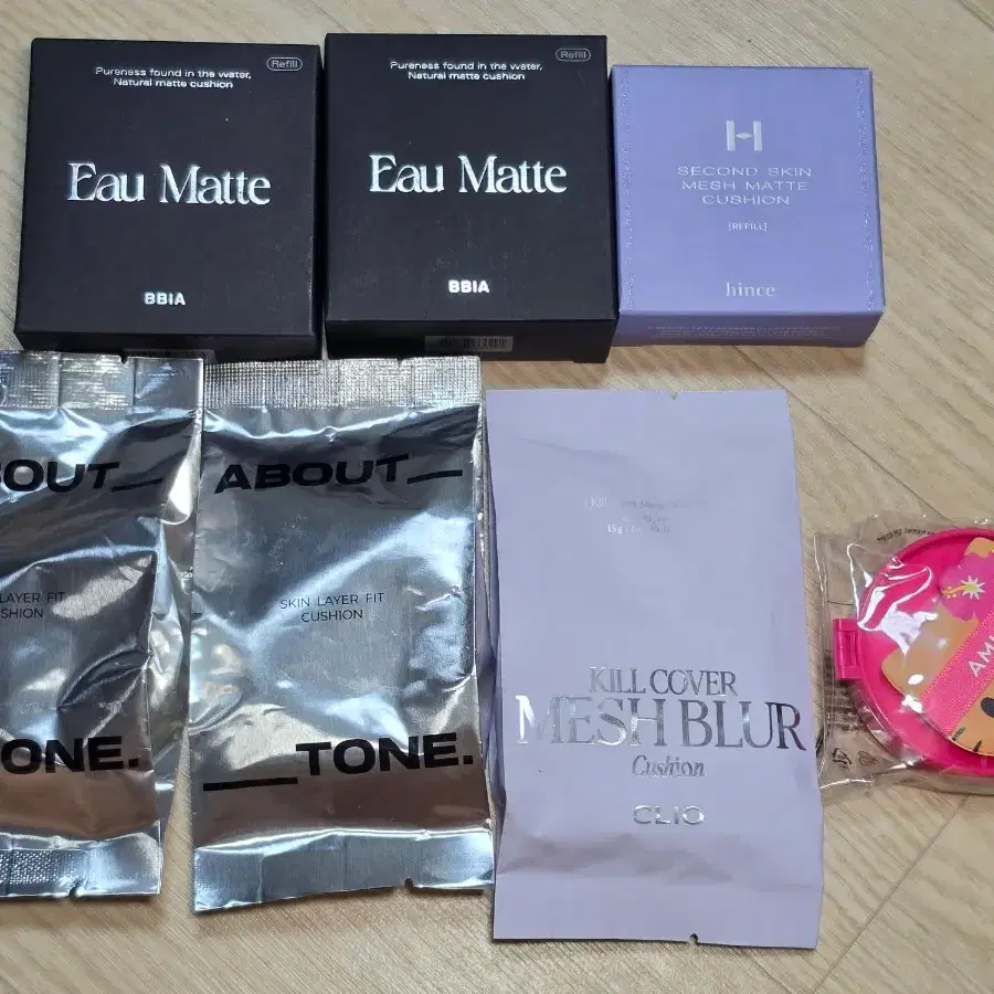 쿠션 리필 처분(어바웃톤, 삐아, 힌스, 어뮤즈, 클리오)