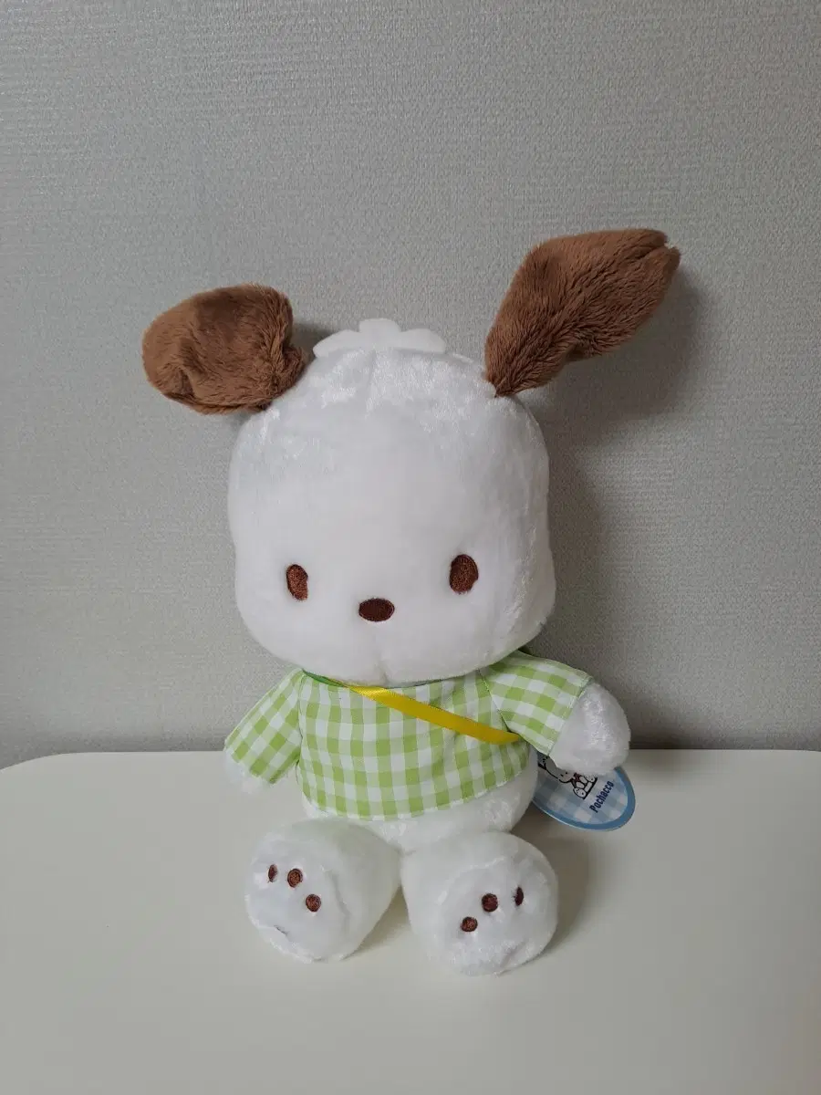 산리오 포차코 인형 체크셔츠 중형