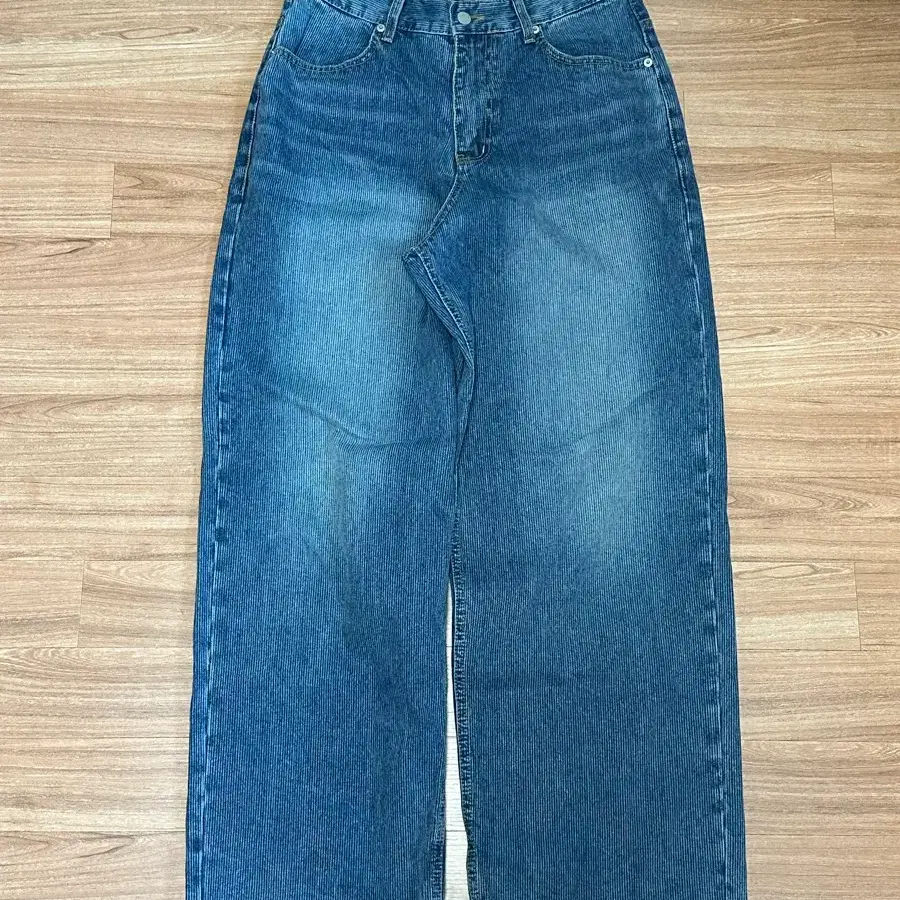 [DIVEIN] 다이브인 Loosed wide denim pants (ribbed blue) 1사이즈