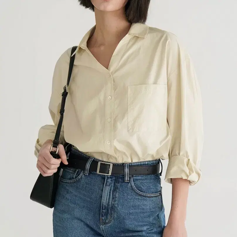 [새상품]유메르 소피아 루즈 셔츠 라이트베이지