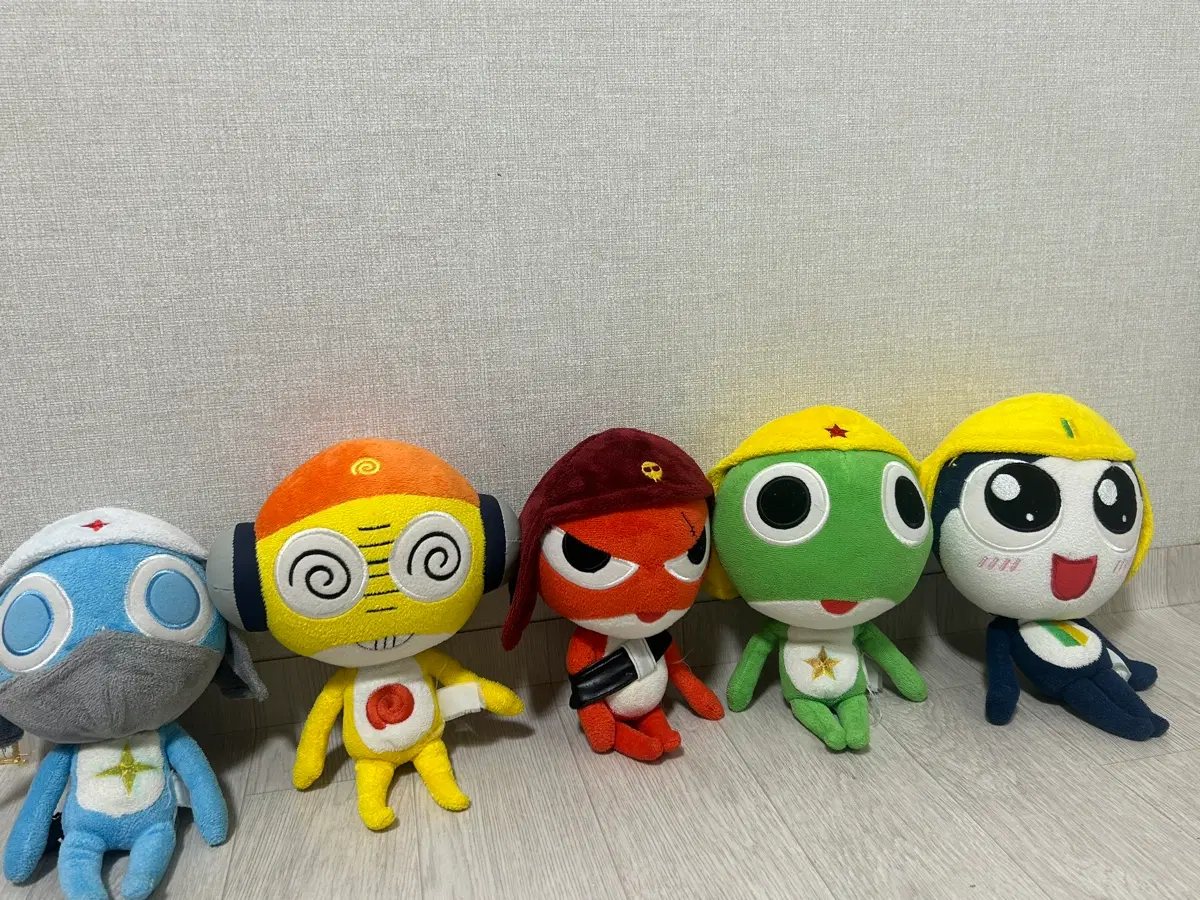 고전 제우스상사 케로로중사 인형 5종세트