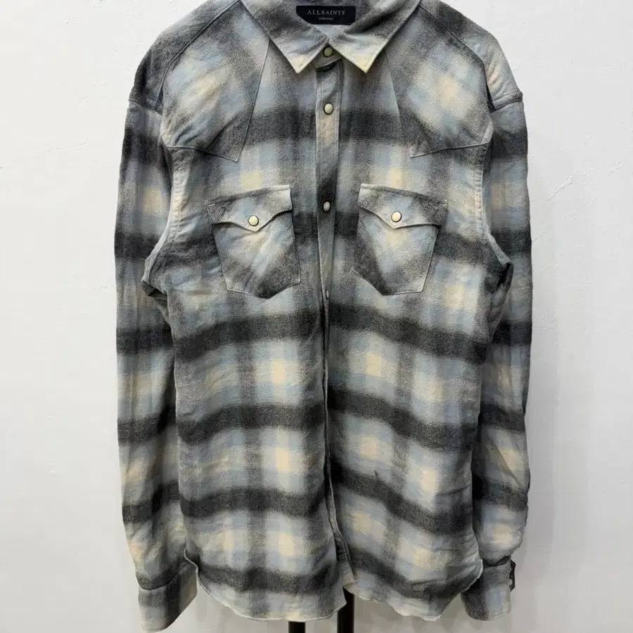 정품) ALLSAINTS 올세인츠 남성 체크 남방 셔츠 M