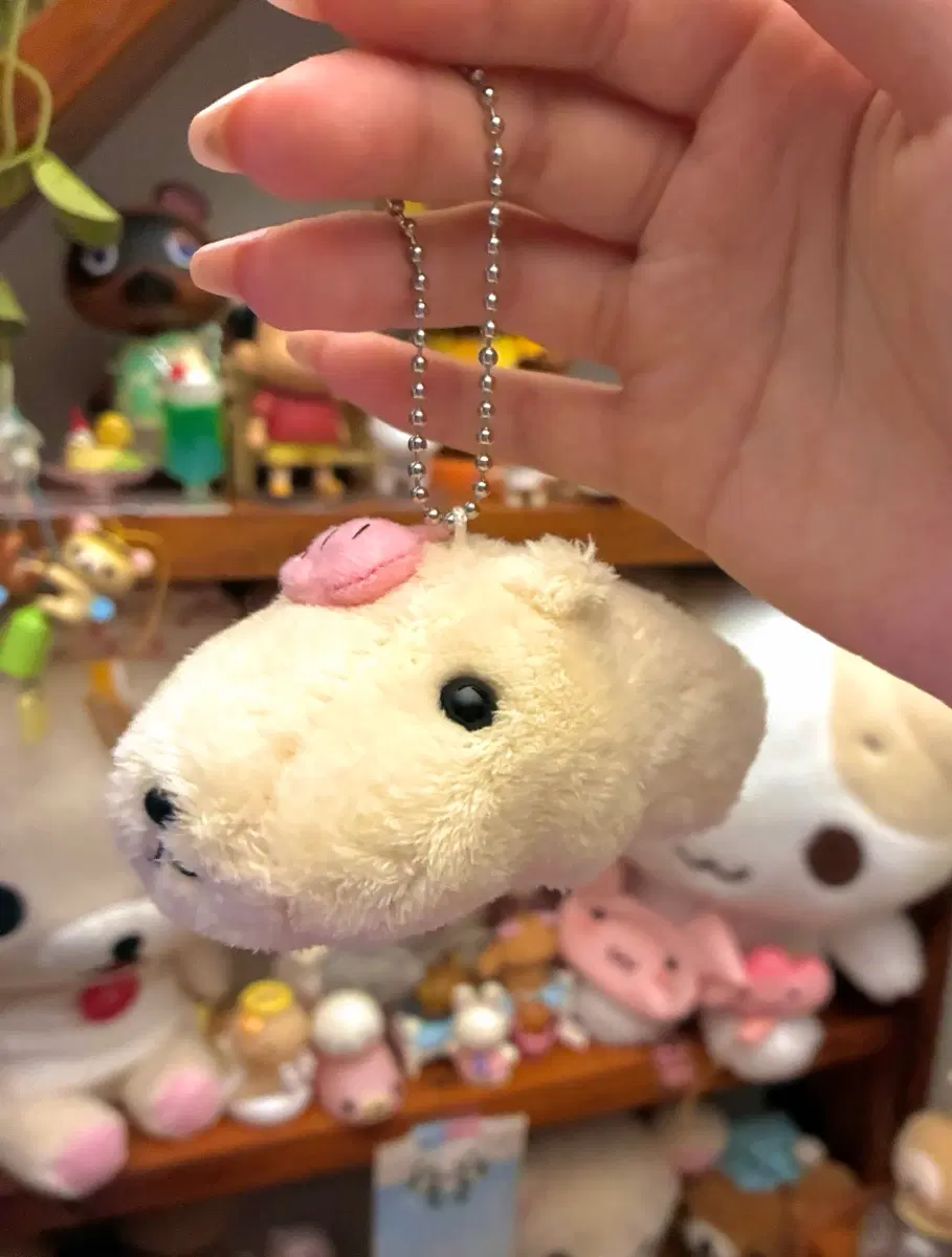 카피바라상 조개 인형 키링 마스코트