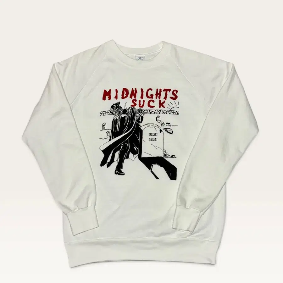 80s Anvil "MIDNIGHTS SUCK" 빈티지 스웻셔츠