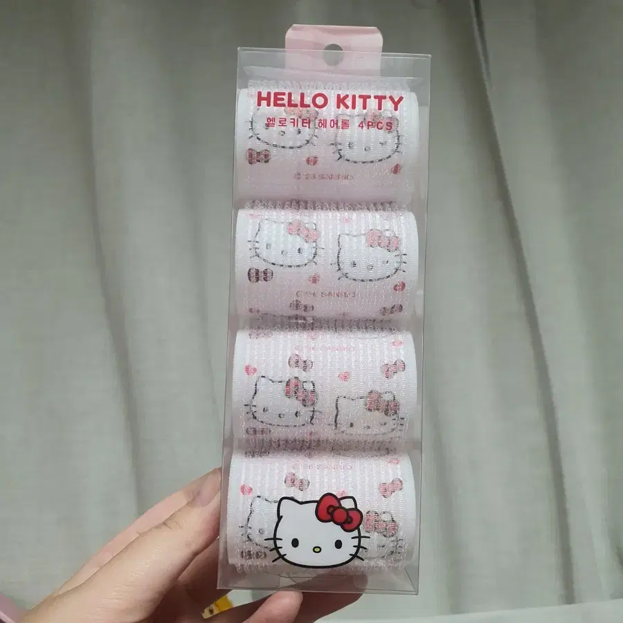 산리오 키티 헤어롤 4pcs
