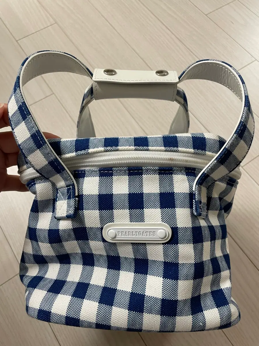 파리게이츠 체크 패턴 토트백