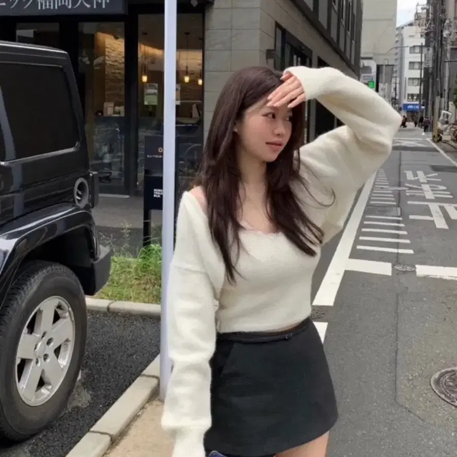 온트 알파카 레이스 뷔스티에 볼레로 세트