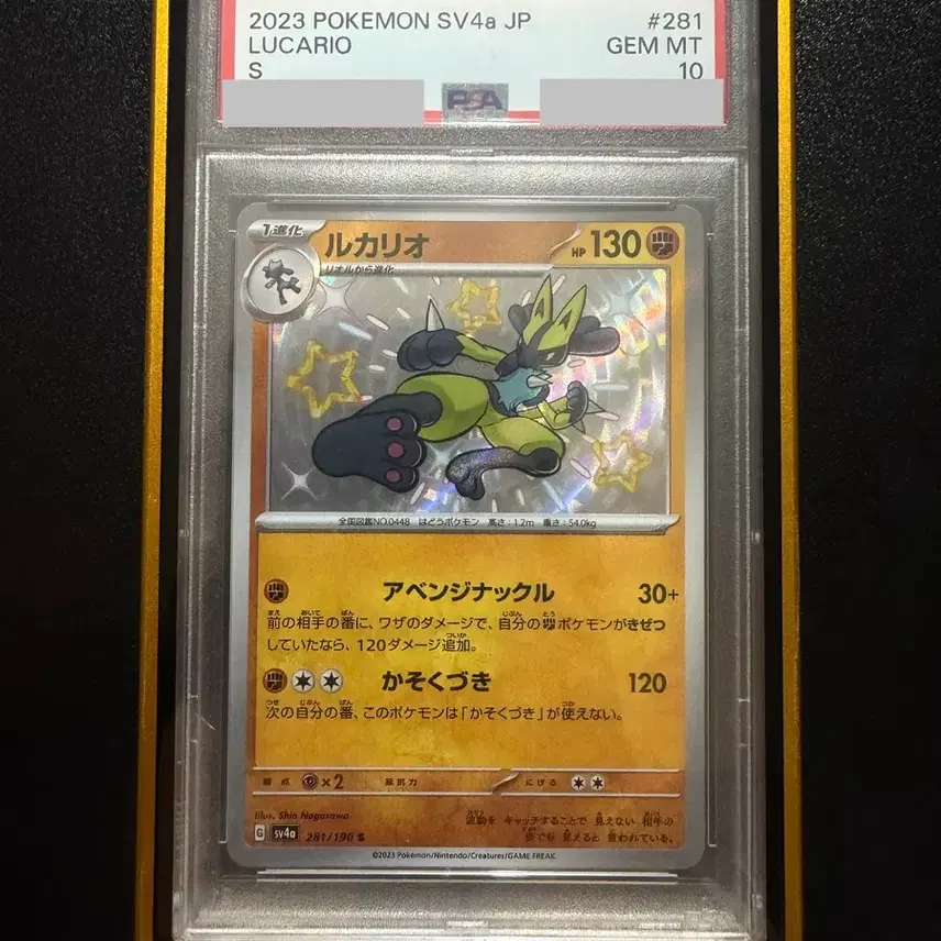 포켓몬 카드 루카리오 2023 SV4a JP PSA 10