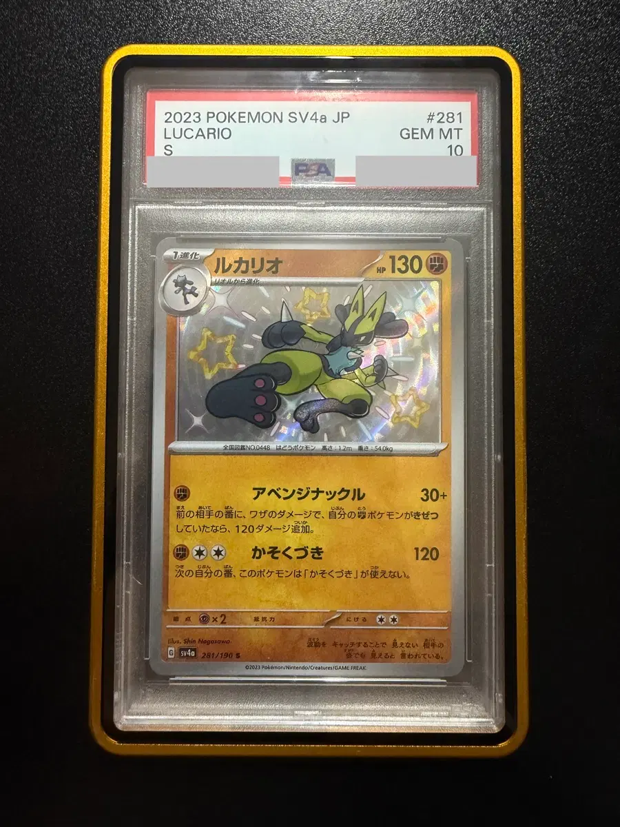 포켓몬 카드 루카리오 2023 SV4a JP PSA 10