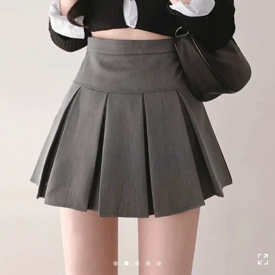 에이블리 테니스 스커트 그레이 s