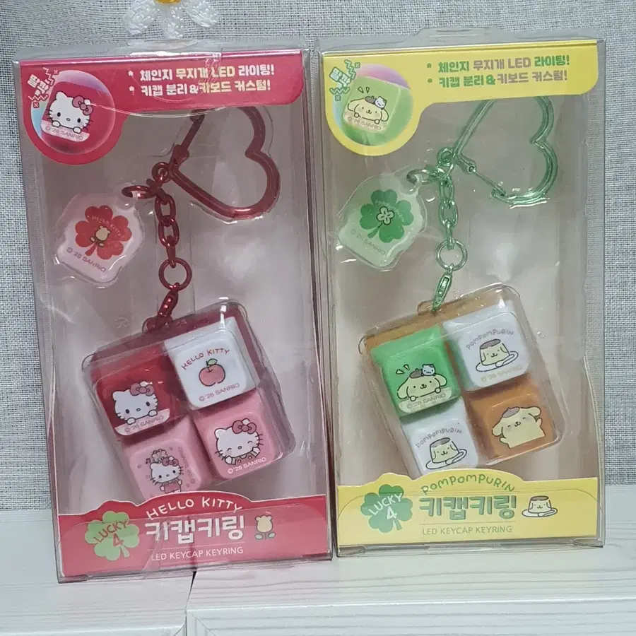 [개당]산리오 led 키캡 키링 클리커_ 키티 폼폼푸린
