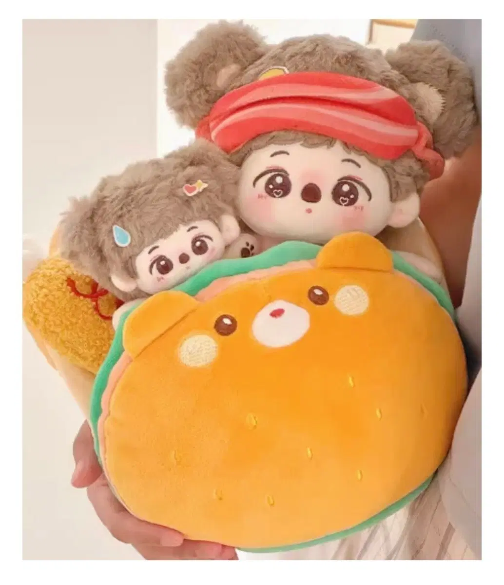 20cm 인형 침대 미식가 햄버거 침대