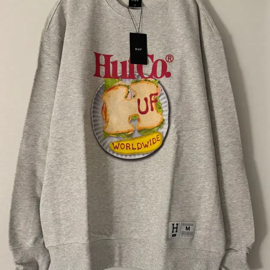 HUF 허프 샌드위치 맨투맨 멜란지