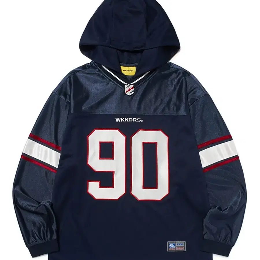 위캔더스 FOOTBALL HOODIED JERSEY NAVY 후드 티셔츠 L