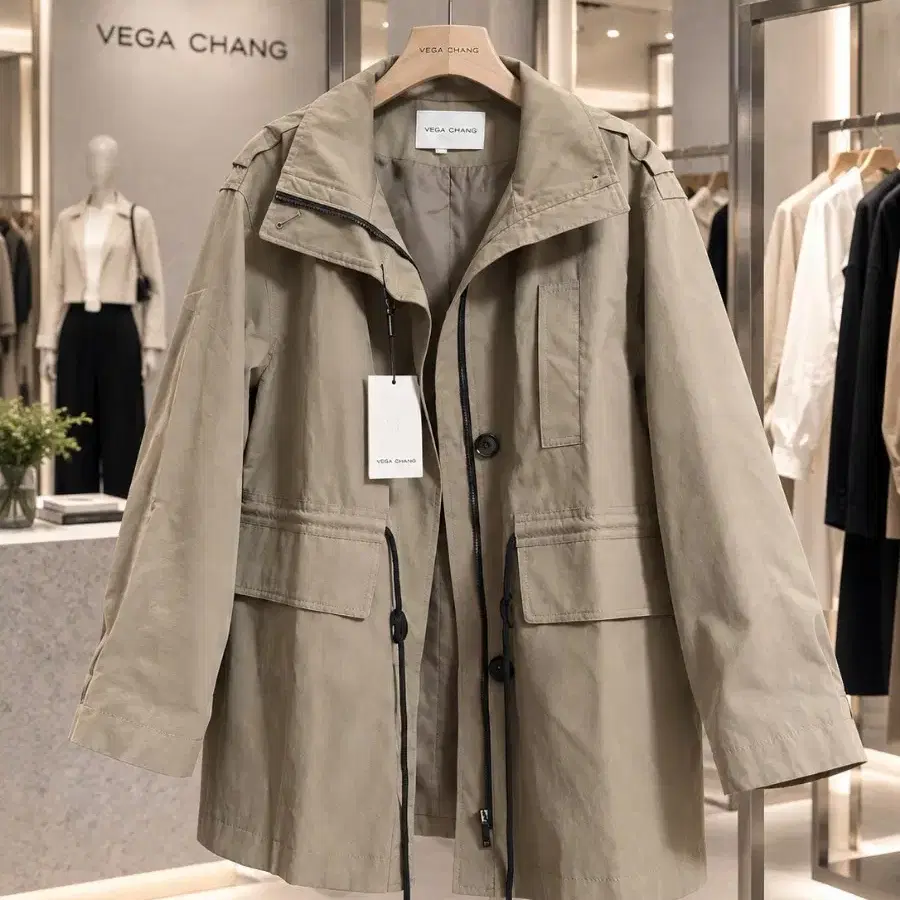 새상품 / VEGA CHANG 카키 야상 자켓, 점퍼 / (L)