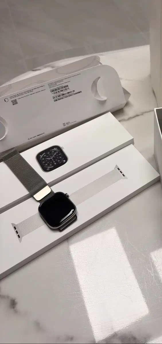 애플워치 11 46mm 네추럴 티타늄 셀룰러+GPS