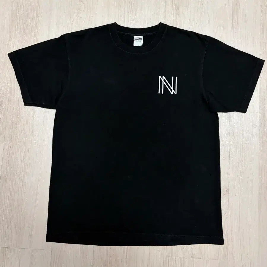 Printstar.반팔티.기본티.검정티셔츠.블랙티.레터링티.L사이즈.반팔.캐쥬얼룩.데일리룩.로고티.유니섹스