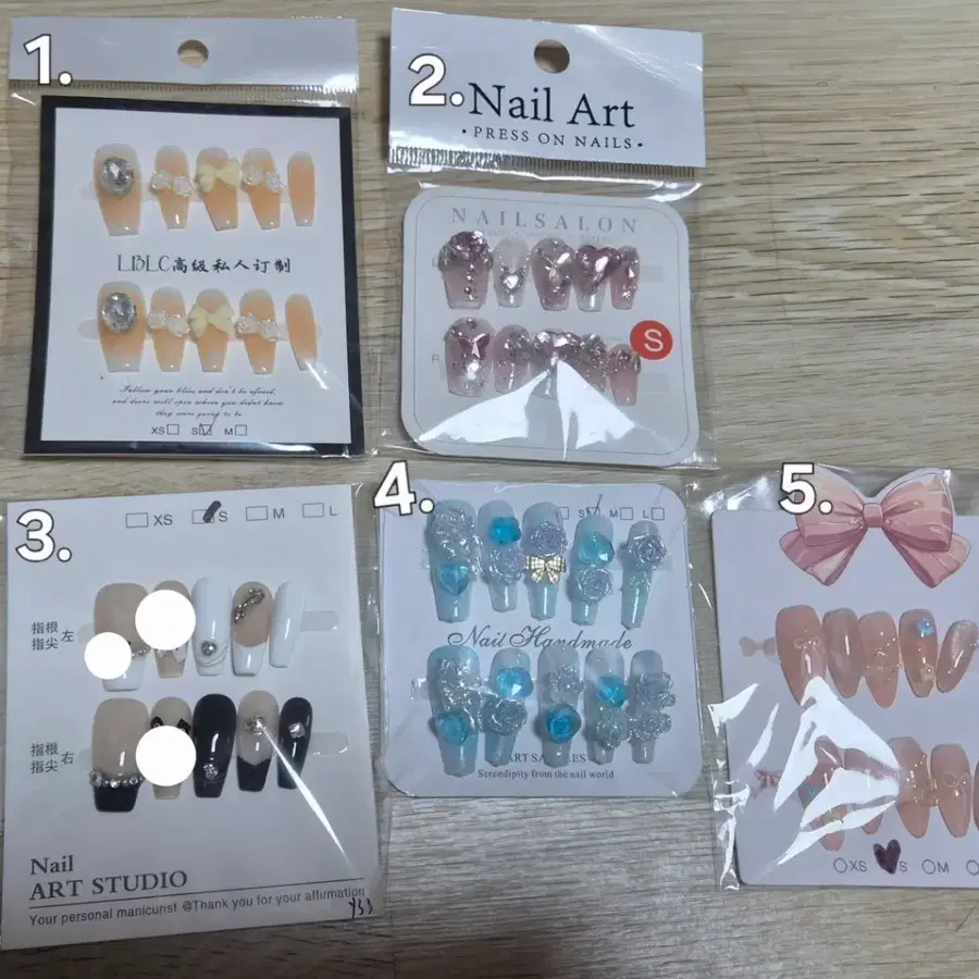 핸드메이드 수제 네일팁 정리 처분  S사이즈 개당 4천원