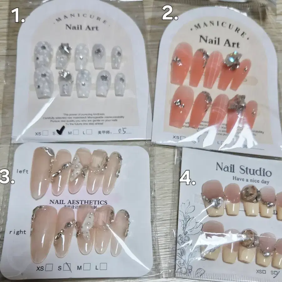 핸드메이드 수제네일팁 S사이즈 네일팁처분 개당가격