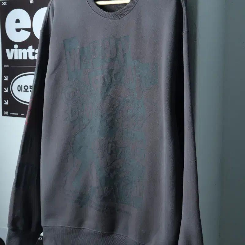 (XL-2XL) 래리클락 맨투맨 티셔츠 빅사이즈 차콜-H39582