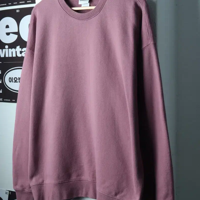 (L-XL) 소버먼트 맨투맨 티셔츠 피그먼트 퍼플 올드스쿨-H39603