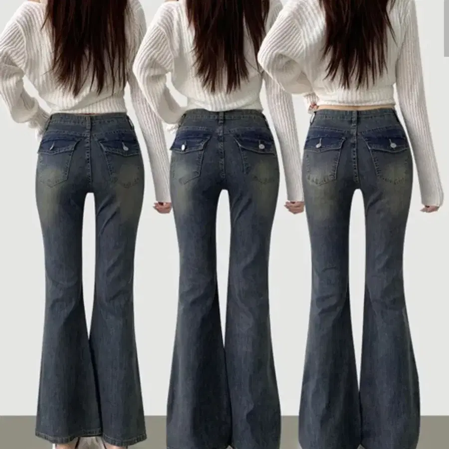 복플레이스 쿨링 로우라이즈 스판 여름 부츠컷데님 연청M