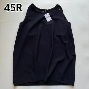 새상품 45R 울 혼방 루즈핏 벌룬 스트레치 롱 스커트 네이비
