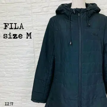 FILA 휠라 후드 부착 코트 지퍼 블랙 M 1237