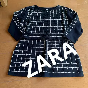 미사용 새상품 ZARA 긴팔 상의와 미니 스커트 셋업