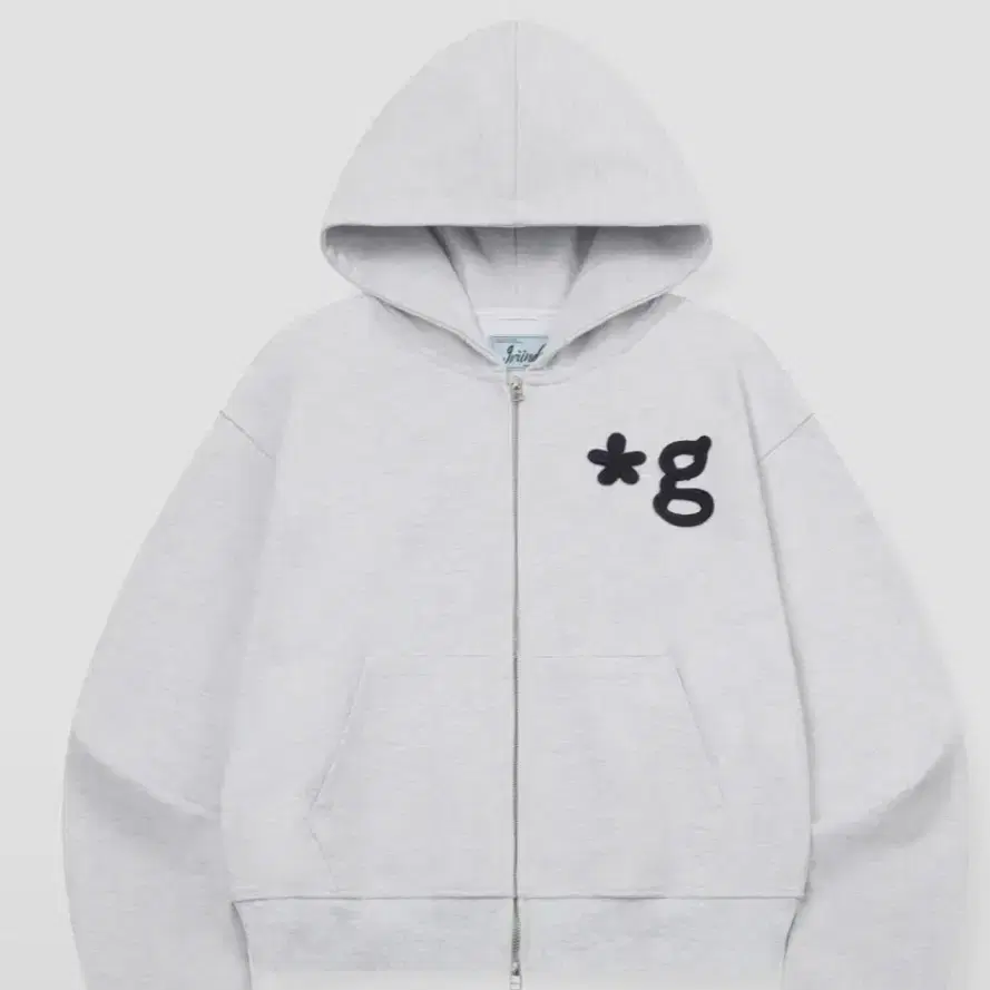 *g 글런든 핸드워크 후드집업 (라이트 그레이)