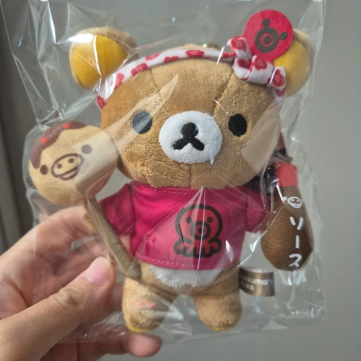 산엑스 리락쿠마 오사카 한정 타코야끼 인형 키링