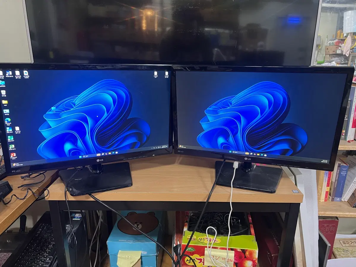 LG 22인치 듀얼 모니터 가정 사무용 여러대