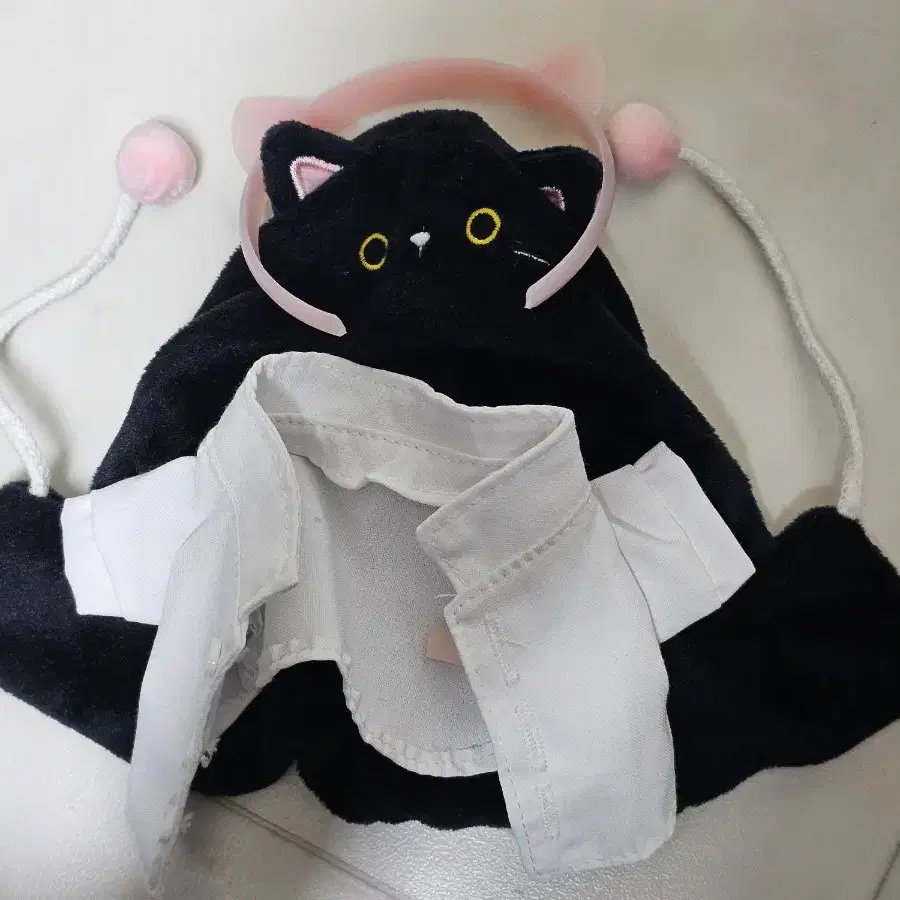 10cm 솜인형 솜깅 인형 옷 후드집업 머리띠 와이셔츠