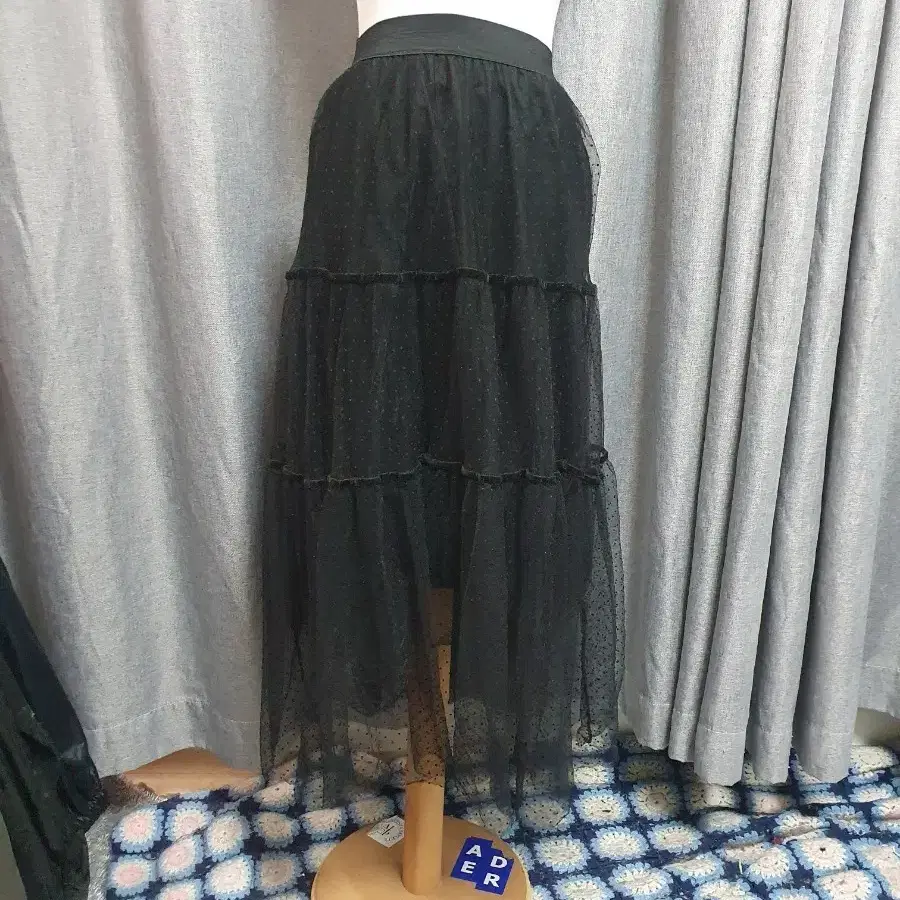 도트샤 밴딩 롱스커트