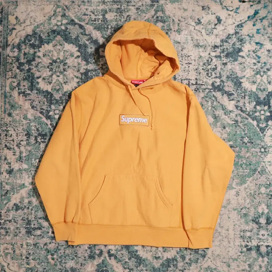 Supreme 슈프림 21FW 박스로고 후드 라이트 머스타드 M