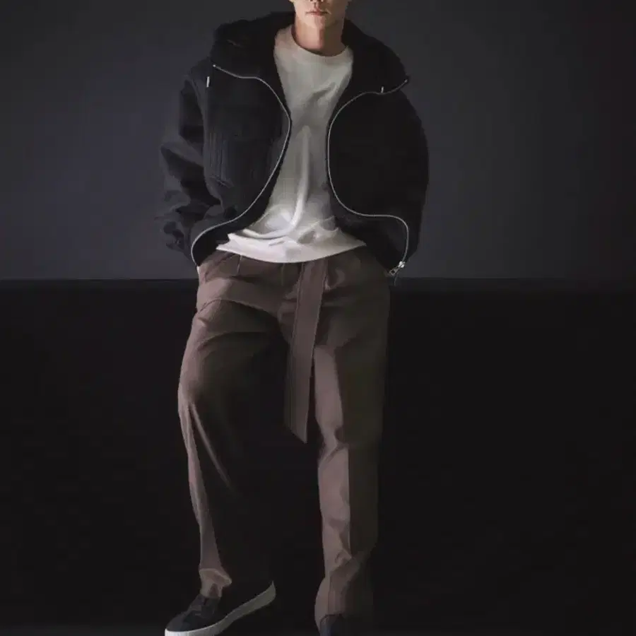 송지오 배정남 아뜰리에 리버시블 무스탕