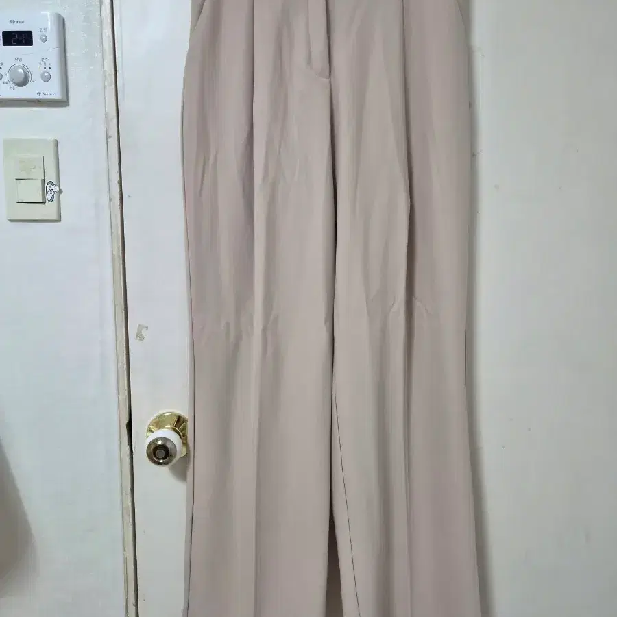 2XL 베이지 핀턱 와이드 슬랙스