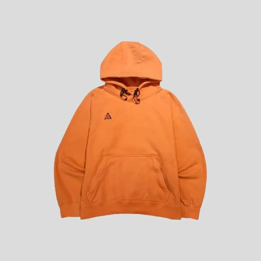 나이키 ACG 오렌지 캥거루포켓 헤비코튼 블렌드 기모 후드 티셔츠 XL