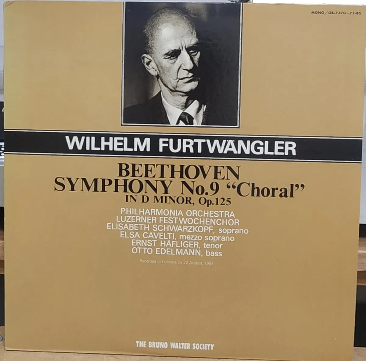 Classic) Furtwängler Beethoven Symphony No. 9 "Choral" Double LP