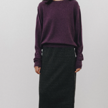 어그스트 저지 스커트 차콜 3사이즈 UGST ribbed jersey maxi skirt (charcoal)_3
