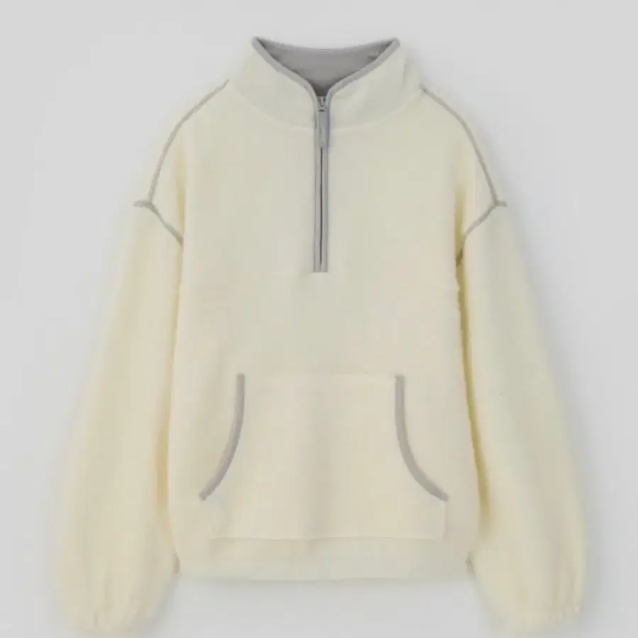 타낫 T/T Fluffy fleece half zip-up (ivory) 플러피 플리스 하프집업