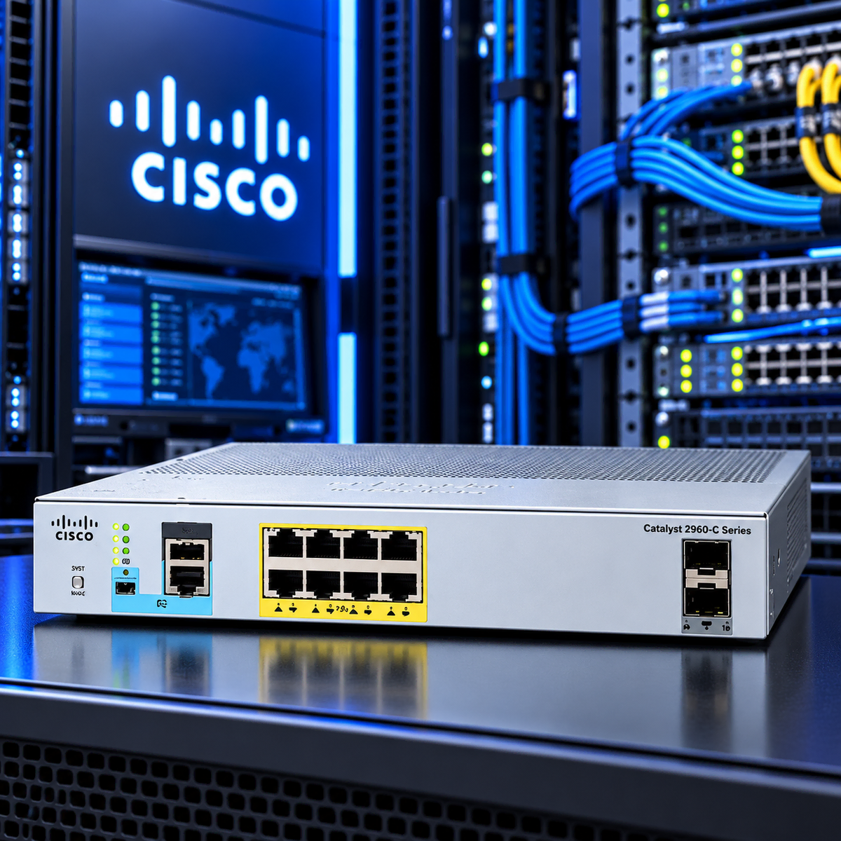 [국내재고]Cisco 시스코 공식존 WS-C2960L-8PS-LL L2 매니지드 스위치 기가비트 PoE 8포트 67W