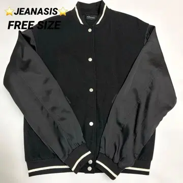 JEANASIS 바시티 자켓 블랙 FREE SIZE