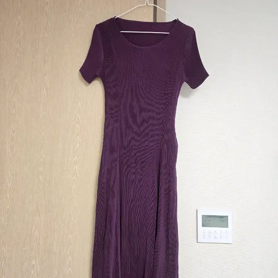플리츠 퍼플 옹원피스.전체길이:110cm.완전새옷.