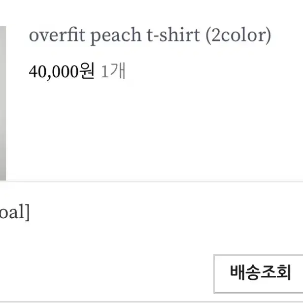 어그스트 오버핏 피치 티셔츠 차콜 UGST